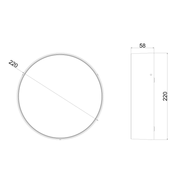 LED Външен плафон Zon IP O431CL-L30B3K Maytoni 30W 3000K IP65 | Osvetlenieto.bg