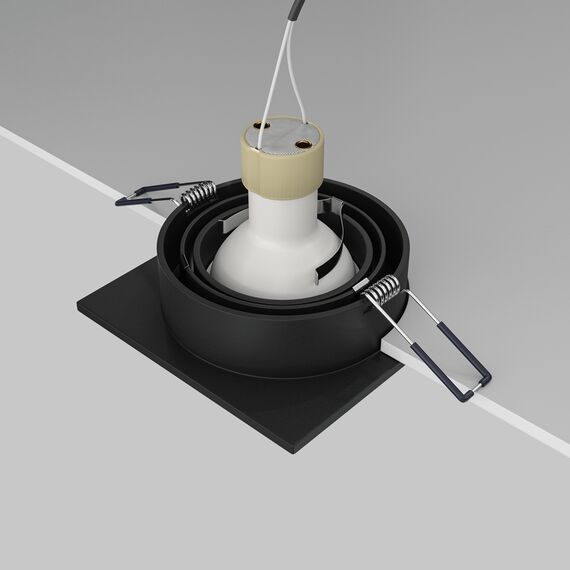 Луна за вграждане черна Atom Maytoni DL024-2-01B | Osvetlenieto.bg