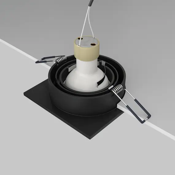 Луна за вграждане черна Atom Maytoni DL024-2-01B | Osvetlenieto.bg