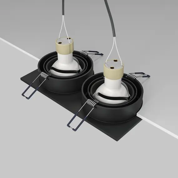 Луна за вграждане черна Atom Maytoni DL024-2-02B | Osvetlenieto.bg