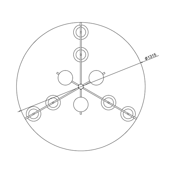 Модерен полилей Nostalgia Maytoni MOD048PL-09G 9xE14 | Osvetlenieto.bg