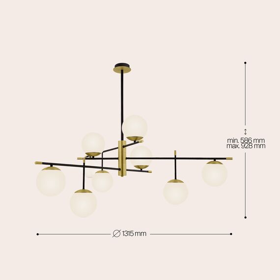 Модерен полилей Nostalgia Maytoni MOD048PL-09G 9xE14 | Osvetlenieto.bg