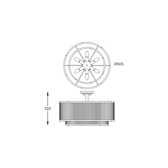 Плафон Zuma Line C0528-06H-V6AC SERGIO 6xE14 | Osvetlenieto.bg