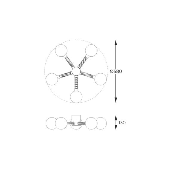 Плафон Zuma Line C0583-05C-2GHF MIDA 5xG9 | Osvetlenieto.bg Плафон Zuma Line C0583-05C-2GHF MIDA 5xG9 | Osvetlenieto.bg