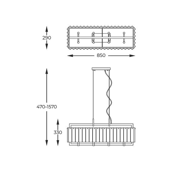 Полилей Zuma Line P0523-08A-U8AC PALACE 8xG9 | Osvetlenieto.bg