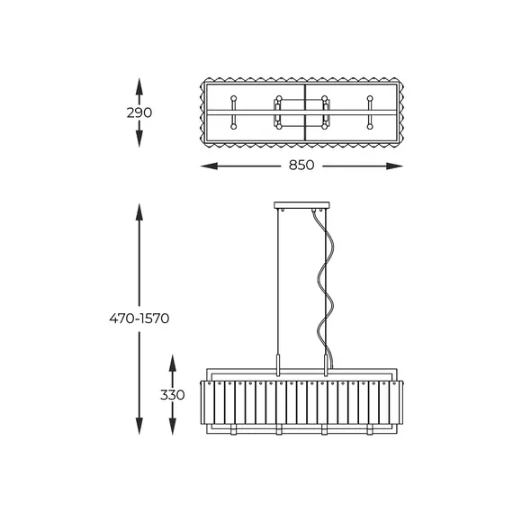 Полилей Zuma Line P0523-08A-U8AC PALACE 8xG9 | Osvetlenieto.bg