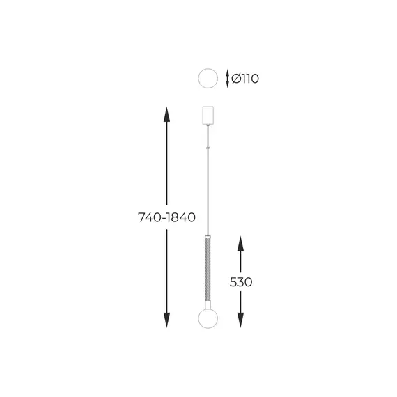 Полилей Zuma Line P0583-01A-2GHF MIDA 1xG9 | Osvetlenieto.bg