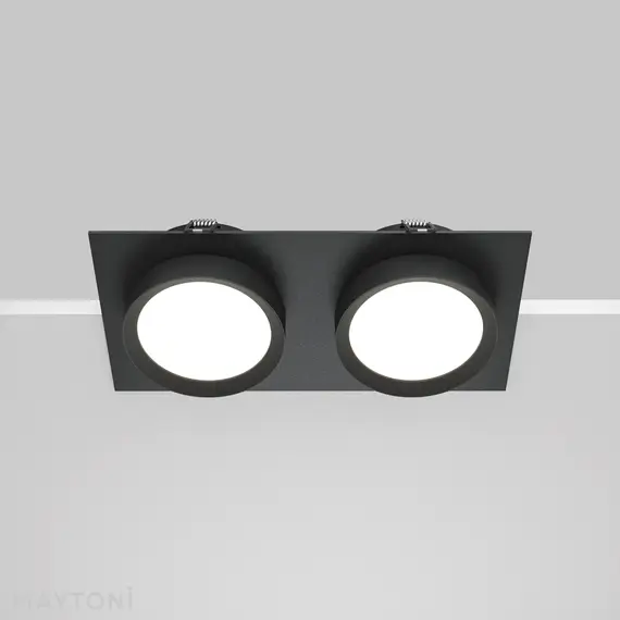 Двойна луна за вграждане Hoop DL086-02-GX53-SQ-B Maytoni 2xGX53 | Osvetlenieto.bg