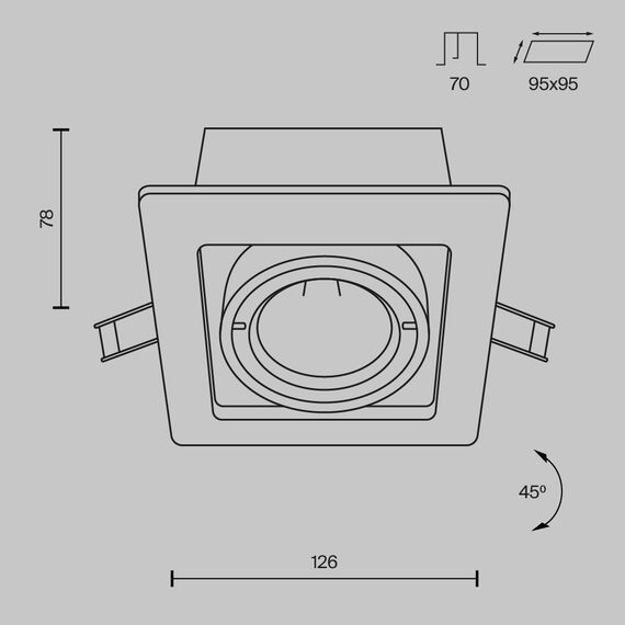 Кардан бял  Maytoni DL008-2-01-W 1xGU10 | Osvetlenieto.bg
