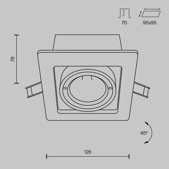 Кардан бял  Maytoni DL008-2-01-W 1xGU10 | Osvetlenieto.bg