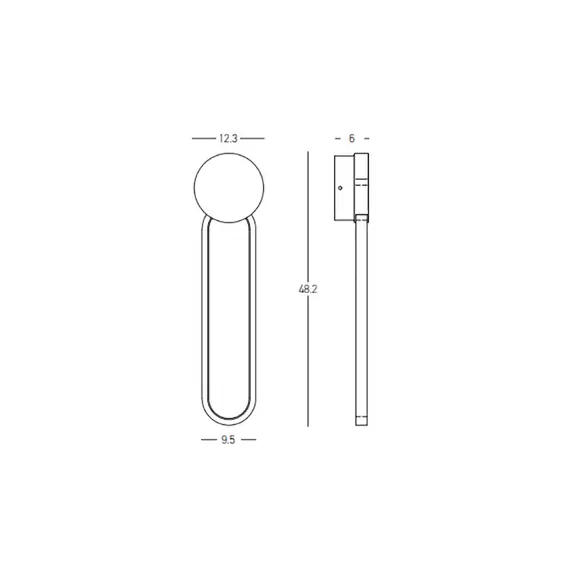 LED Аплик ZAMBELIS 23103 SCONCE LED LIGHT 13W 3000K ALUMINIUM-SILICON GOLD-BLACK Dimmable Triac | Osvetlenieto.bg