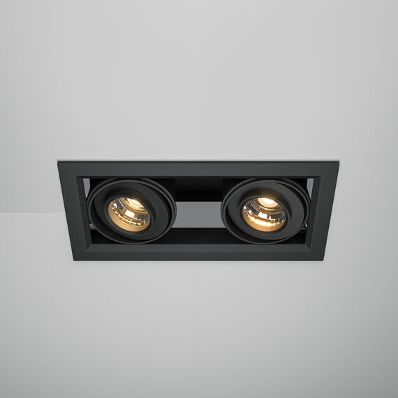 LED Двоен кардан черен Metal Modern DL093-02-10W3K-B Maytoni 20W 3000K | Osvetlenieto.bg