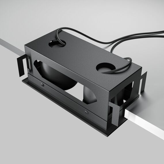 LED Двоен кардан черен Metal Modern DL093-02-10W3K-B Maytoni 20W 3000K | Osvetlenieto.bg