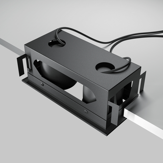 LED Двоен кардан черен Metal Modern DL093-02-10W3K-B Maytoni 20W 3000K | Osvetlenieto.bg