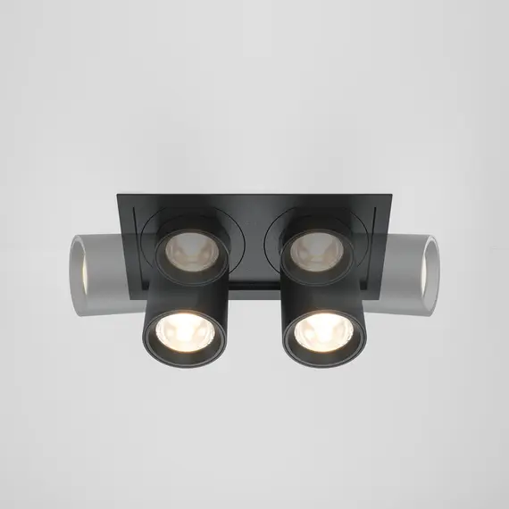 LED Двоен спот за вграждане Hidden DL095-02-10W3K-B Maytoi 20W 3000K | Osvetlenieto.bg