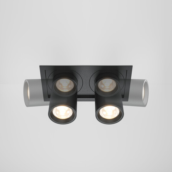 LED Двоен спот за вграждане Hidden DL095-02-10W3K-B Maytoi 20W 3000K | Osvetlenieto.bg