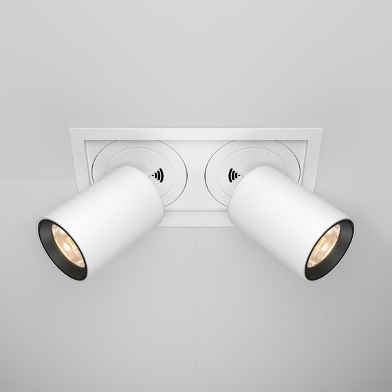 LED Двоен спот за вграждане Hidden DL095-02-10W3K-W Maytoi 20W 3000K | Osvetlenieto.bg