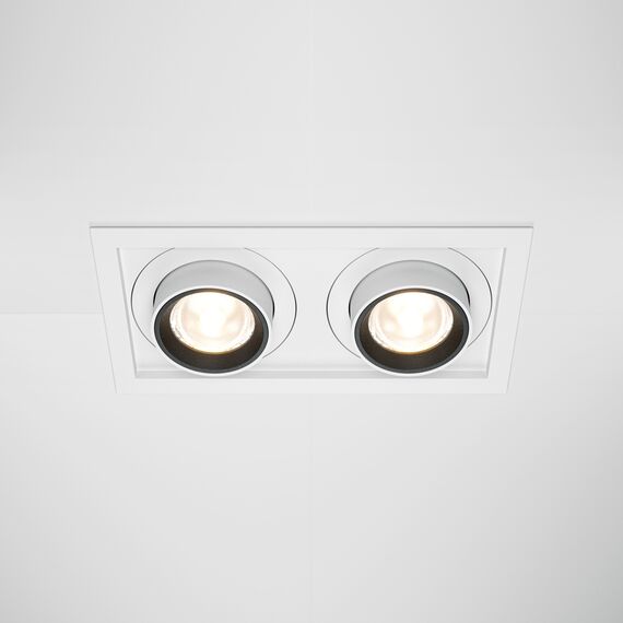 LED Двоен спот за вграждане Hidden DL095-02-10W3K-W Maytoi 20W 3000K | Osvetlenieto.bg