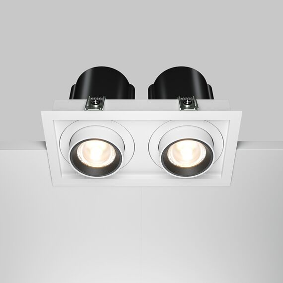 LED Двоен спот за вграждане Hidden DL095-02-10W3K-W Maytoi 20W 3000K | Osvetlenieto.bg