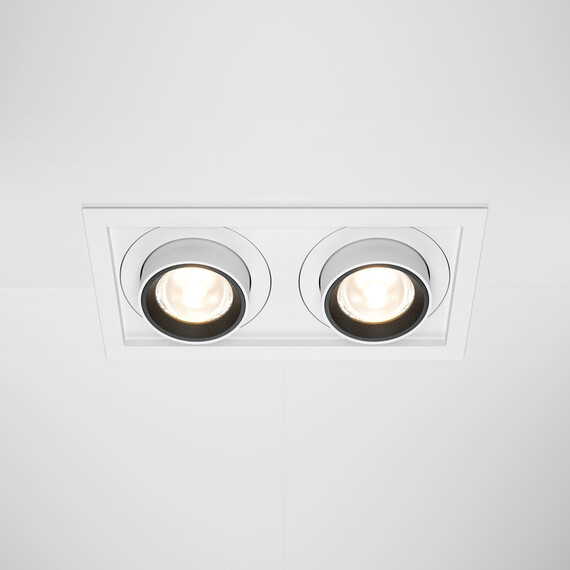 LED Двоен спот за вграждане Hidden DL095-02-10W3K-W Maytoi 20W 3000K | Osvetlenieto.bg
