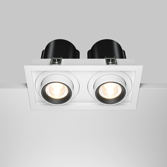 LED Двоен спот за вграждане Hidden DL095-02-10W3K-W Maytoi 20W 3000K | Osvetlenieto.bg