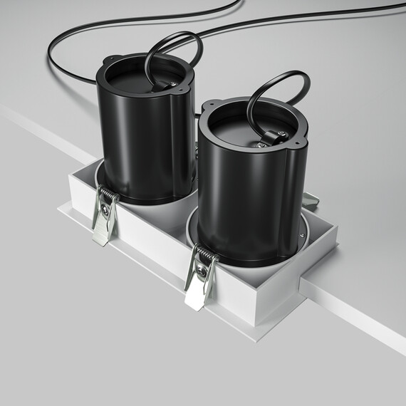 LED Двоен спот за вграждане Hidden DL095-02-10W3K-W Maytoi 20W 3000K | Osvetlenieto.bg