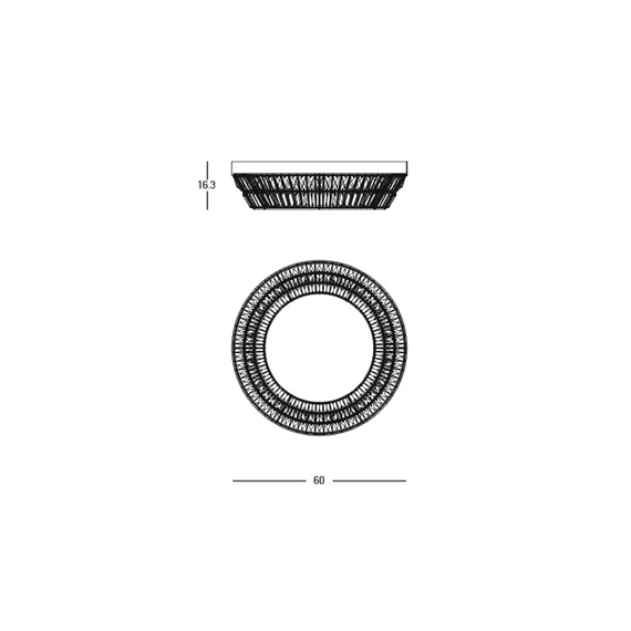 LED Кристален плафон Zambelis 23047 CEILING LED LIGHT 38W 3000K METAL-CRYSTAL ANTIQUE BRASS | Osvetlenieto.bg