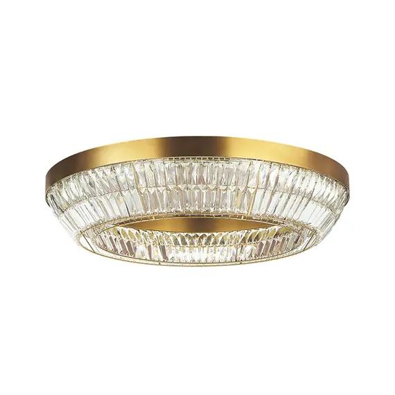 LED Кристален плафон Zambelis 23049 CEILING LED LIGHT 55W 3000K METAL-CRYSTAL ANTIQUE BRASS | Osvetlenieto.bg