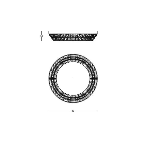 LED Кристален плафон Zambelis 23049 CEILING LED LIGHT 55W 3000K METAL-CRYSTAL ANTIQUE BRASS | Osvetlenieto.bg