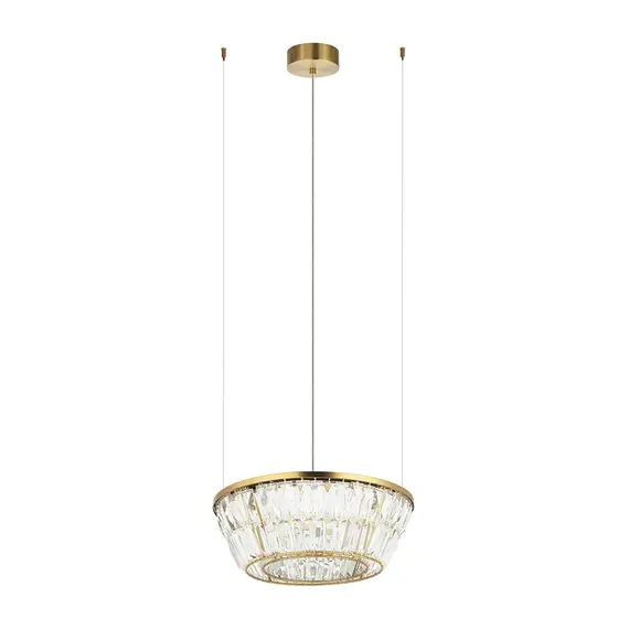 LED Кристален полилей Zambelis 23045 PENDANT LED LIGHT 27W 3000K METAL-CRYSTAL ANTIQUE BRASS | Osvetlenieto.bg