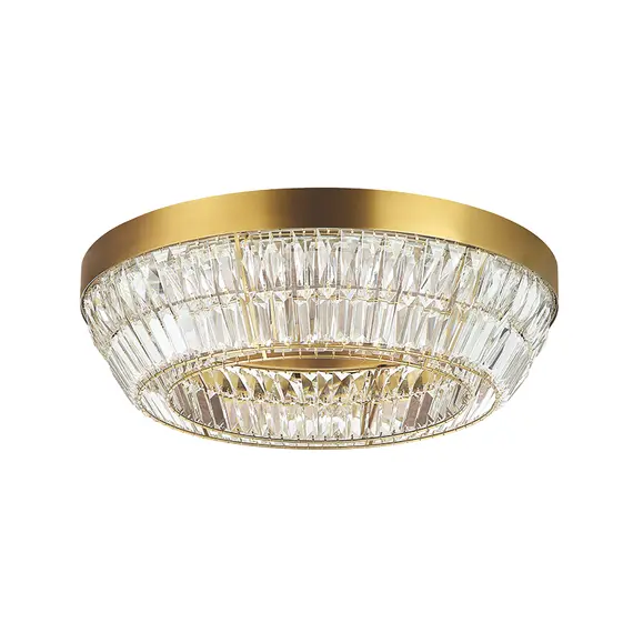 LED Кристален плафон Zambelis 23047 CEILING LED LIGHT 38W 3000K METAL-CRYSTAL ANTIQUE BRASS | Osvetlenieto.bg