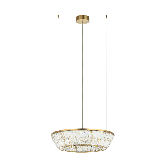 LED Кристален полилей Zambelis 23046 PENDANT LED LIGHT 38W 3000K METAL-CRYSTAL ANTIQUE BRASS | Osvetlenieto.bg