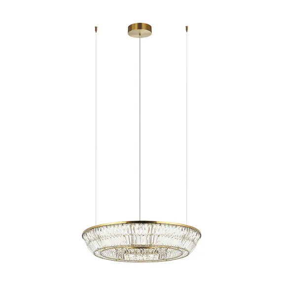LED Кристален полилей Zambelis 23048 PENDANT LED LIGHT 55W 3000K METAL-CRYSTAL ANTIQUE BRASS | Osvetlenieto.bg