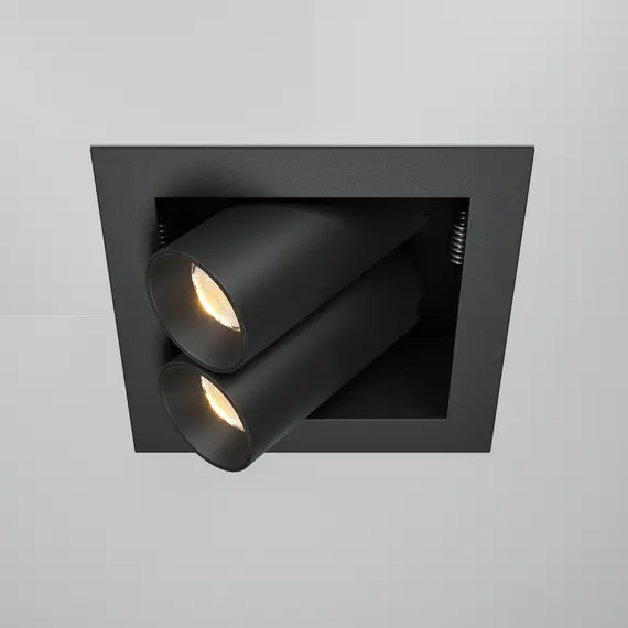 LED Луна за вграждане Magnum Maytoni черна DL094-02-7W3K-B 14W 3000K | Osvetlenieto.bg