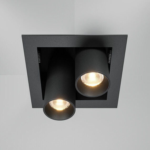 LED Луна за вграждане Magnum Maytoni черна DL094-02-7W3K-B 14W 3000K | Osvetlenieto.bg