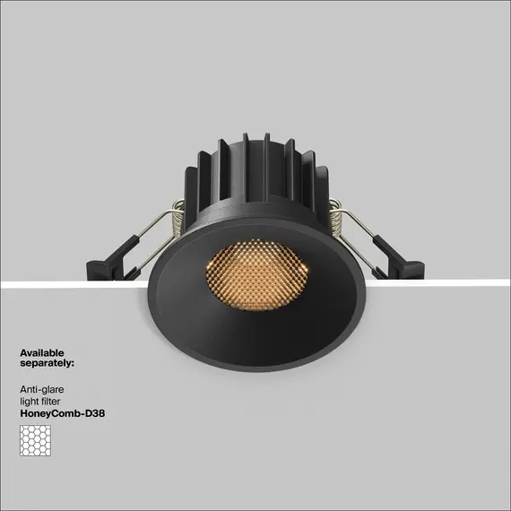 LED Луна за вграждане Round DL058-12W3K-B Maytoni 12W 3000K | Osvetlenieto.bg