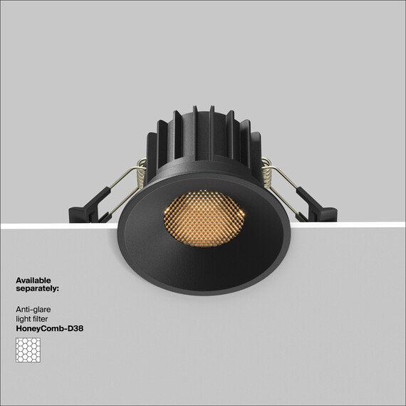 LED Луна за вграждане Round DL058-12W3K-B Maytoni 12W 3000K | Osvetlenieto.bg