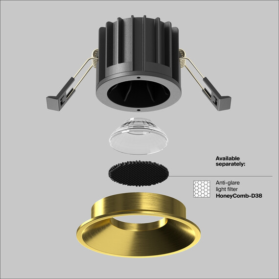 LED Луна за вграждане Round DL058-12W3K-BS Maytoni 12W 3000K | Osvetlenieto.bg