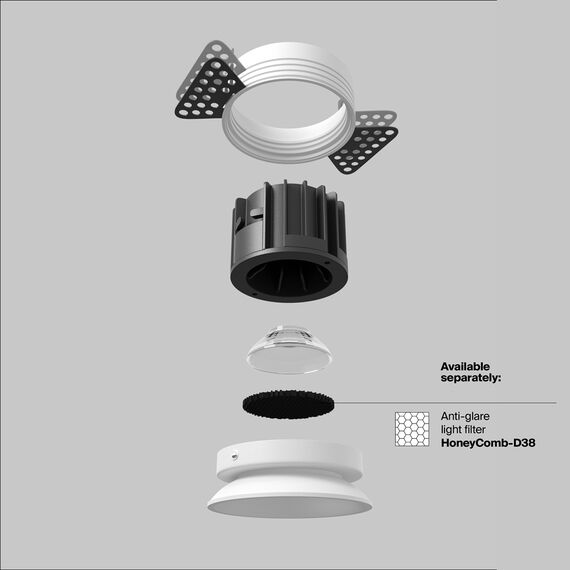 LED Луна за вграждане Round DL058-12W3K-TRS-W Maytoni 12W 3000K | Osvetlenieto.bg