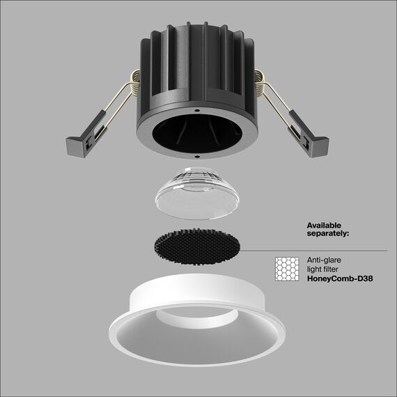 LED Луна за вграждане Round DL058-12W3K-W Maytoni 12W 3000K | Osvetlenieto.bg