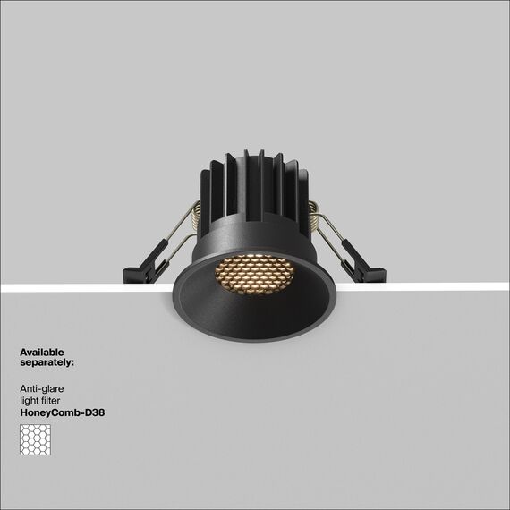 LED Луна за вграждане Round DL058-7W3K-B Maytoni 7W 3000K | Osvetlenieto.bg