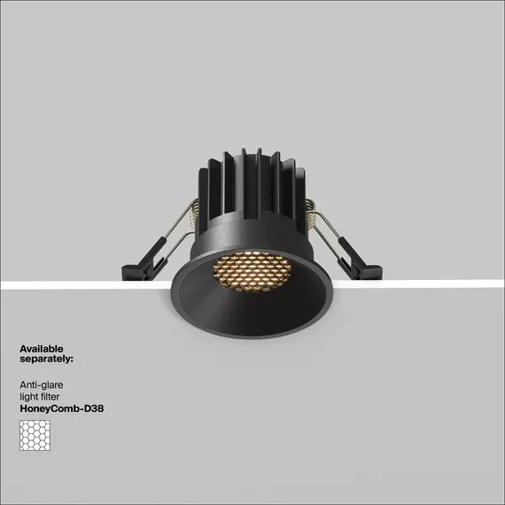 LED Луна за вграждане Round DL058-7W3K-B Maytoni 7W 3000K | Osvetlenieto.bg