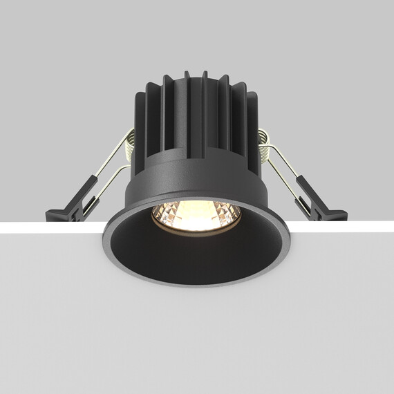 LED Луна за вграждане Round DL058-7W3K-B Maytoni 7W 3000K | Osvetlenieto.bg