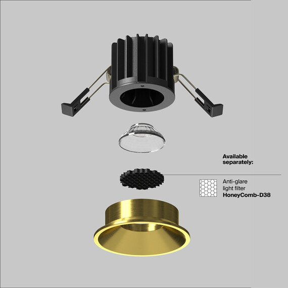 LED Луна за вграждане Round DL058-7W3K-BS Maytoni 7W 3000K | Osvetlenieto.bg