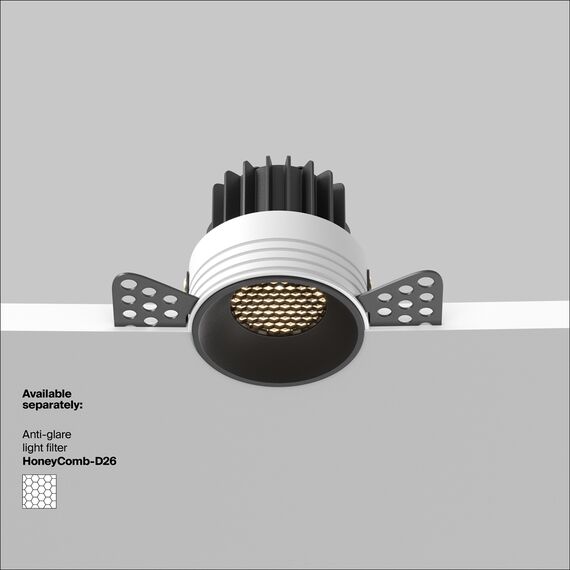 LED Луна за вграждане Round DL058-7W3K-TRS-B Maytoni 7W 3000K | Osvetlenieto.bg