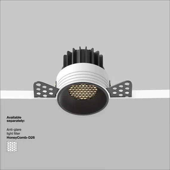 LED Луна за вграждане Round DL058-7W3K-TRS-B Maytoni 7W 3000K | Osvetlenieto.bg