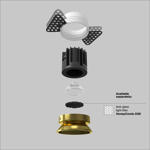 LED Луна за вграждане Round DL058-7W3K-TRS-BS Maytoni 7W 3000K | Osvetlenieto.bg