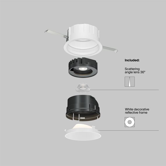 LED Луна за вграждане Wise DL057-10W3K-W Maytoni 10W 3000K | Osvetlenieto.bg