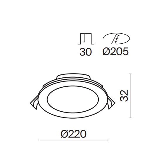 LED Луна за вграждане за баня Stockton DL017-6-L18W3-4-6K Maytoni 18W 3000K-6000K IP44 | Osvetlenieto.bg