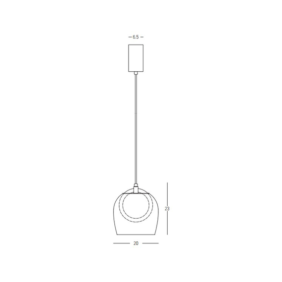 LED Пендел Zambelis 23079 PENDANT LED LIGHT 6W 3000K METAL-SILICON-GLASS,BLACK-CHAMPAGNE | Osvetlenieto.bg